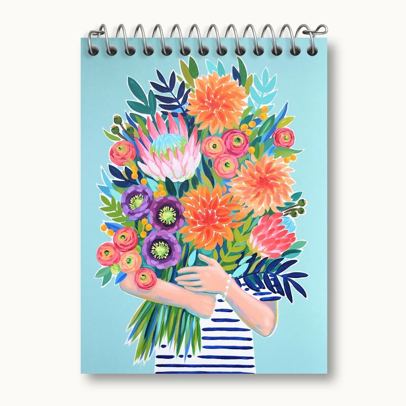 دفتر یادداشت 50 برگ خندالو مدل گل کد 8398