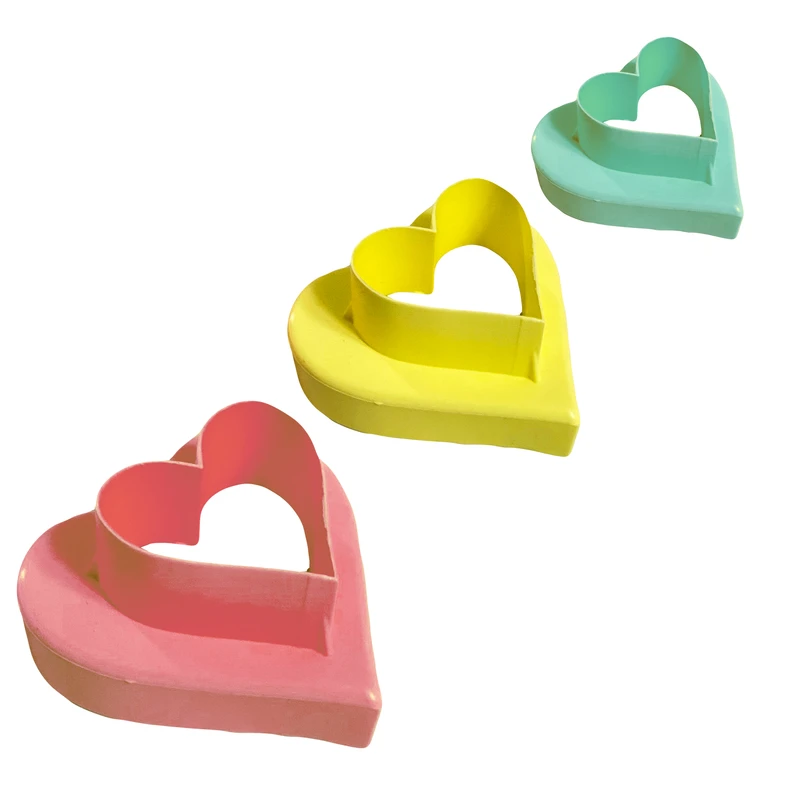 کاتر شیرینی طرح قلب مدل FK-010 مجموعه ۳ عددی 