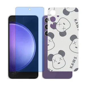 Glass Together model Matte Anti-blue Screen Protector Suitable for Samsung Galaxy S23 FE Mobile Phone with Back cover sticker