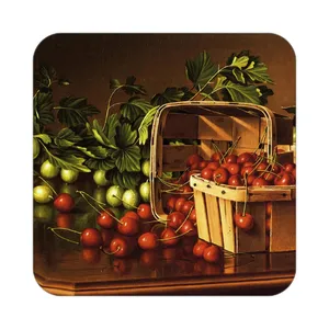 زیر لیوانی کاکتی طرح نقاشی رنگ روغن مدل mg10436