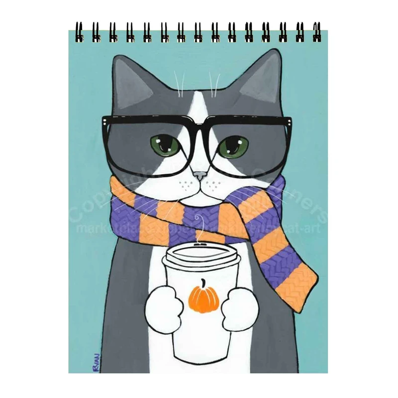 دفتر برنامه ریزی 50 برگ طرح گربه و زمستان کد 292