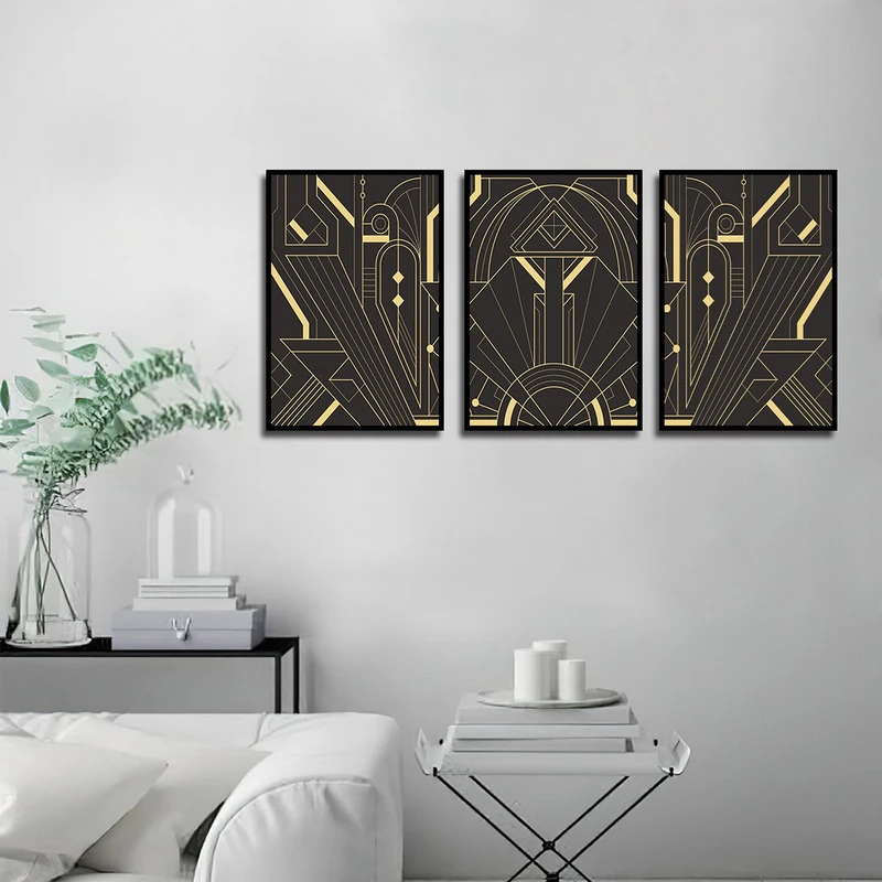 تابلو بکلیت طرح نقاشی هنری مدل B-3129 مجموعه 3 عددی