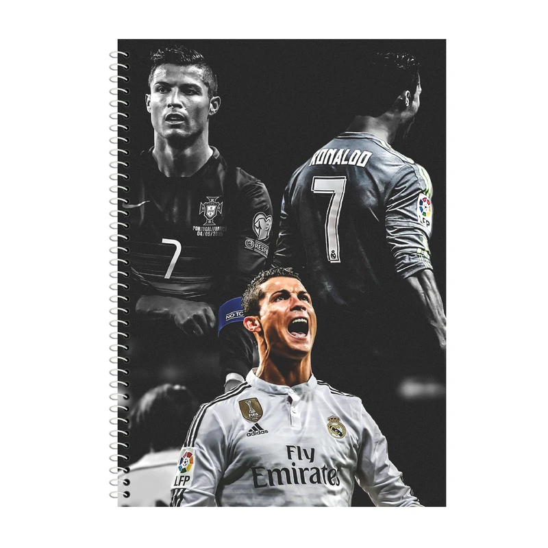 دفتر زبان 50 برگ آلبالو طرح رونالدو کد 1149