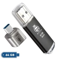 فلش مموری کوئین تک مدل QUICK C-PLUS ظرفیت 64 گیگابایت با رابط USB به همراه مبدل USB-C