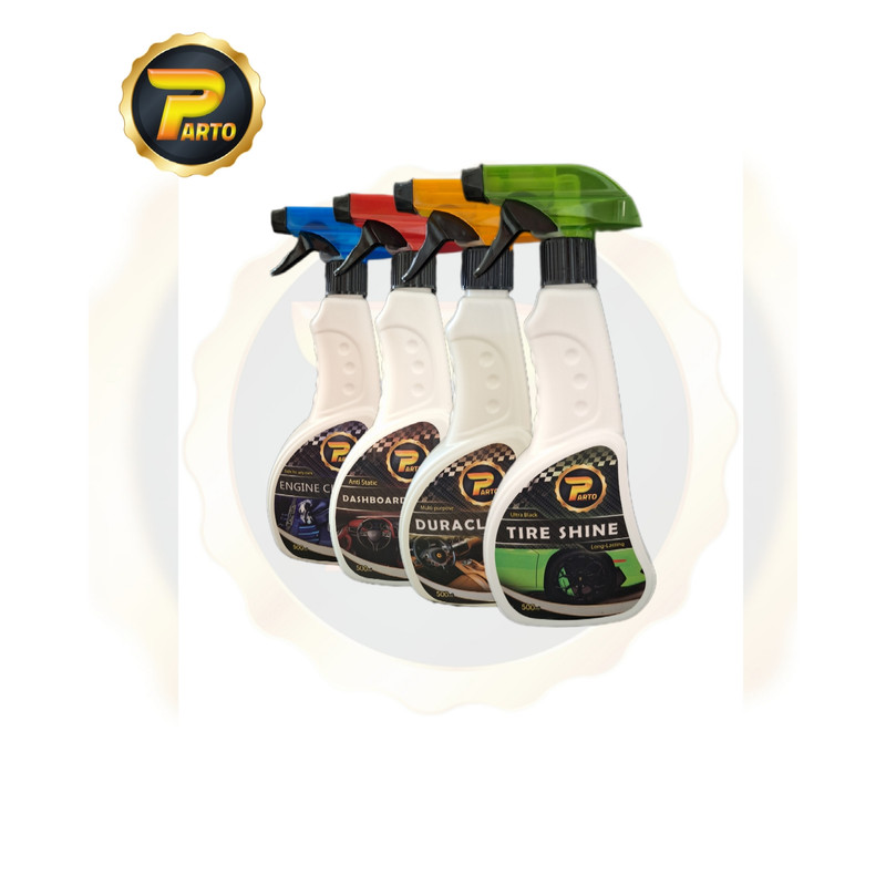 اسپری واکس داشبورد و تمیز کننده خودرو پرتو مدل wp500حجم 500 میلی لیتر بسته 4 عددی