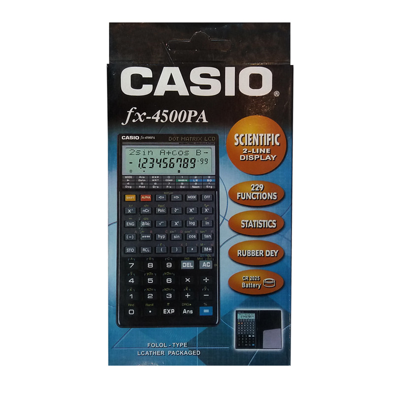 ماشین حساب کاسیو مدل FX-4500PA کد 58750