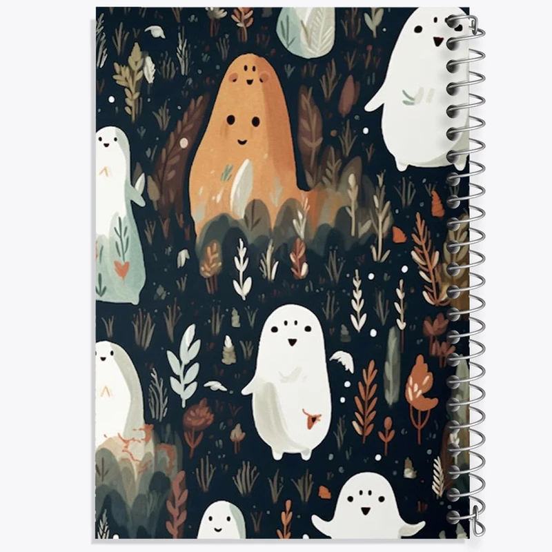 دفتر ژورنال نویسی 50 برگ خندالو مدل نقطه ای طرح روح های بامزه کد N3233