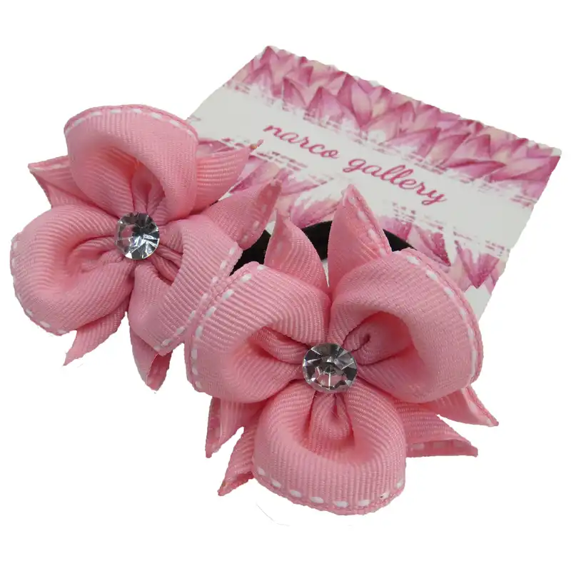 کش مو دخترانه طرح گل مدل gol_1 بسته 2 عددی