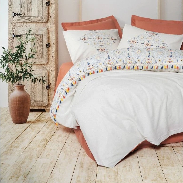 سرویس روتختی کاتن باکس مدل Candy Milis Kiremit یک نفره 3 تکه