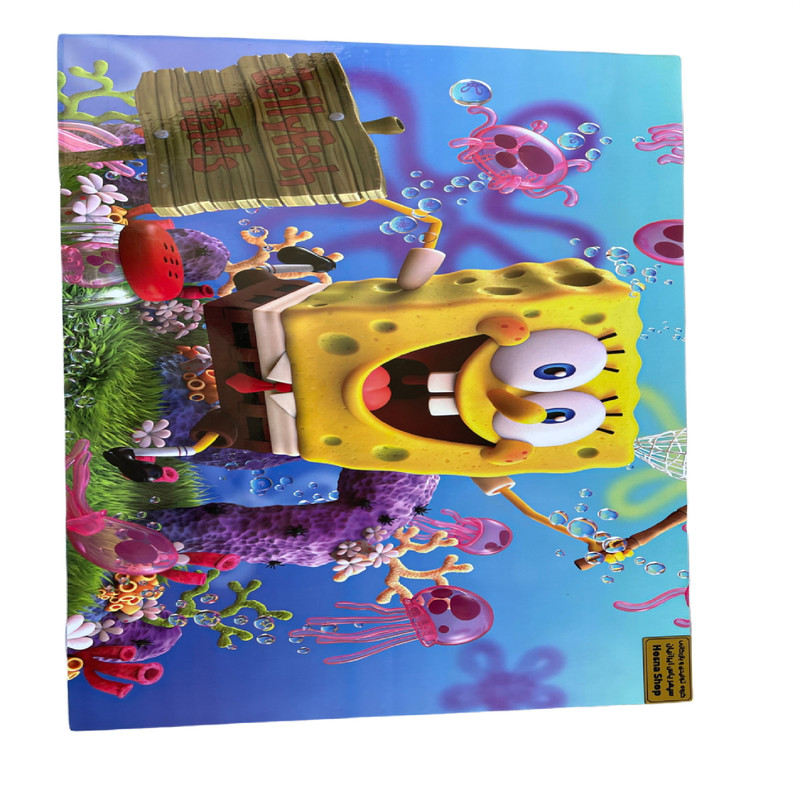 ست میز تحریر و صندلی سپهر یاس طرح باب اسفنجی کد 1