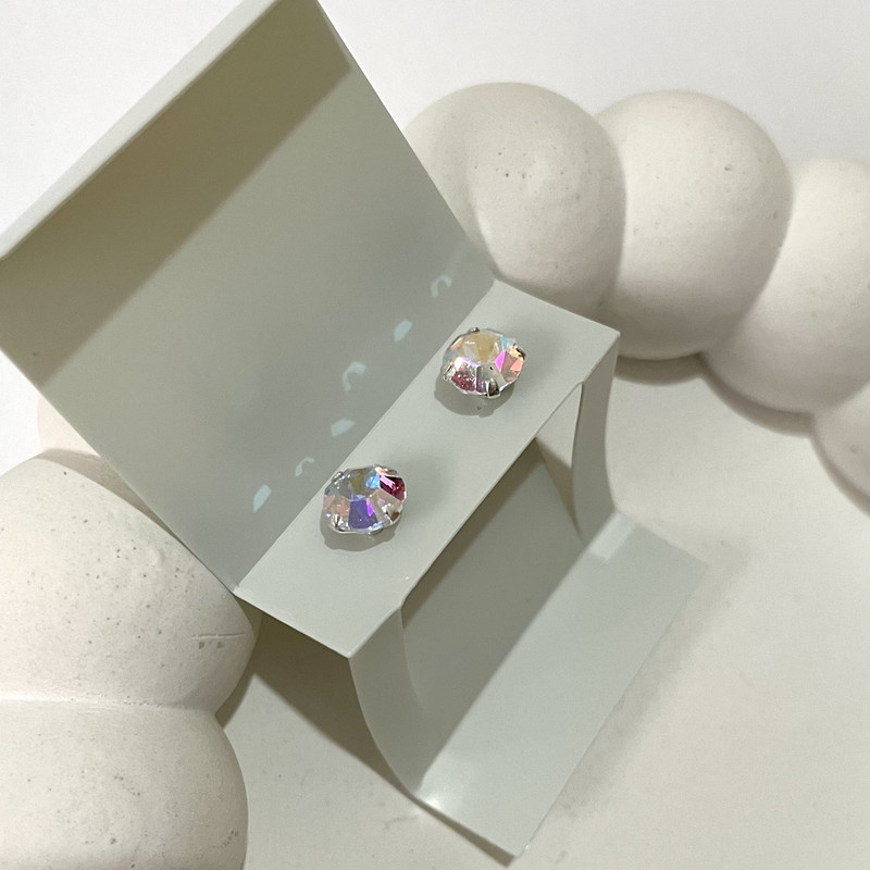 گوشواره نقره زنانه آی ام مدل هولوگرامی