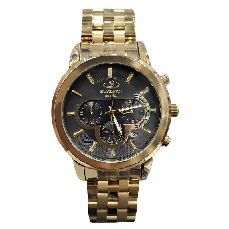 ساعت مچی عقربهای مردانه الگانس مدل سه موتور فعال کرنوگراف کد 201