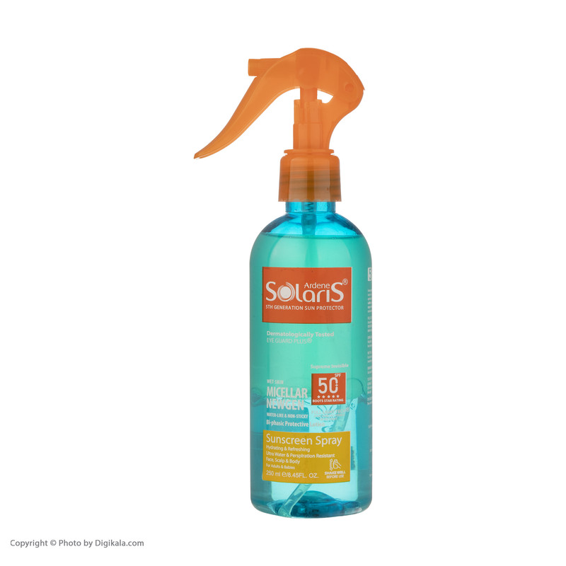 لوسیون دوفازی ضدآفتاب آردن سولاریس مدل Micellar Newgen، حجم 250 میلی‌لیتر