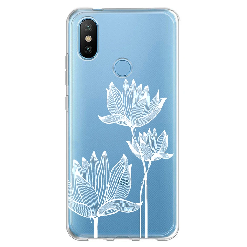 کاور مگافون طرح گل مدل C47-W مناسب برای گوشی موبایل شیائومی Redmi 6 Pro / Mi A2 Lite