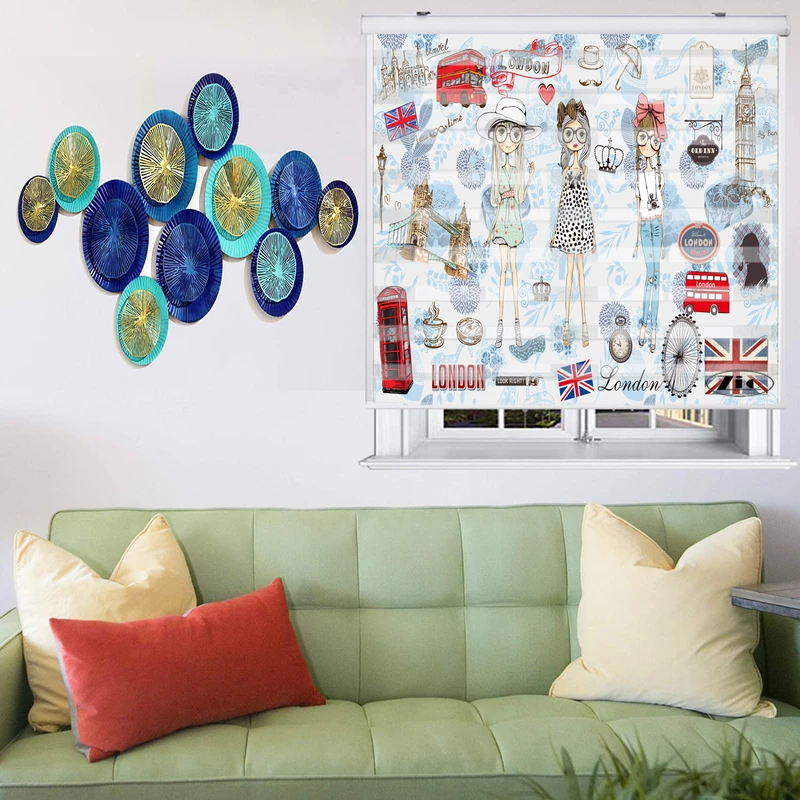 پرده زبرا زیو کد K3079 سایز 150X150 سانتی متر