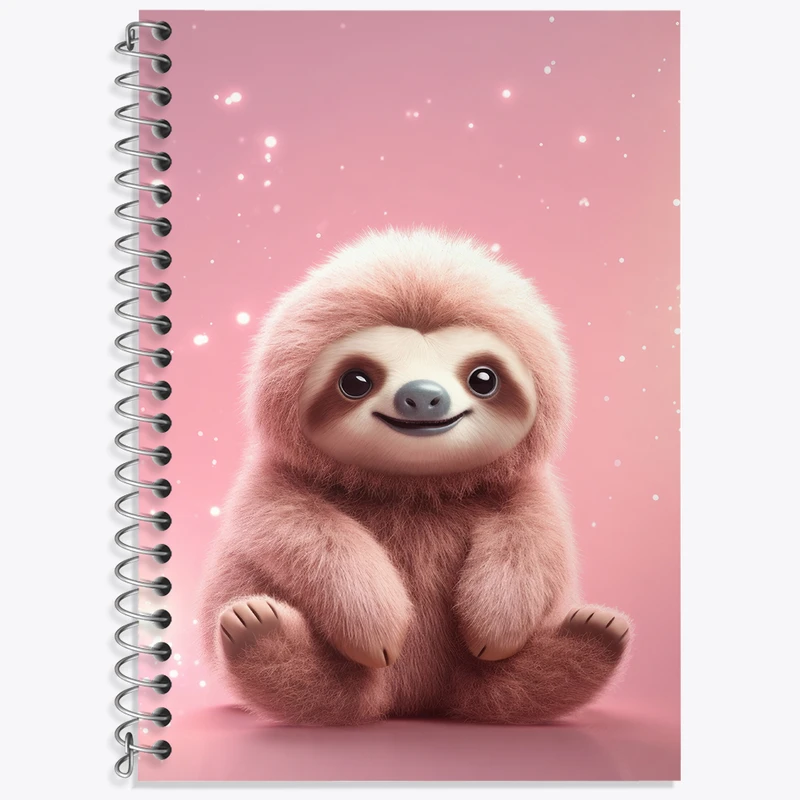 دفتر زبان 50 برگ خندالو مدل سه خط طرح تنبل کیوت کد N2268