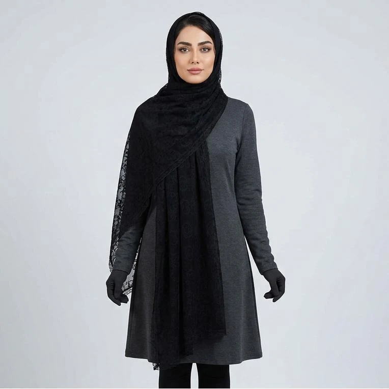 شال زنانه مدل تور دور دانتل