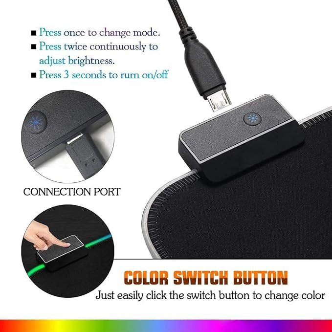 ماوس پد مخصوص بازی  مدل GMS-X6 RGB سایز 40*90 سانتی‌متر