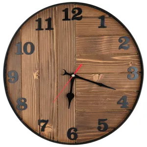 ساعت دیواری چوبی آباج کد BROWN40