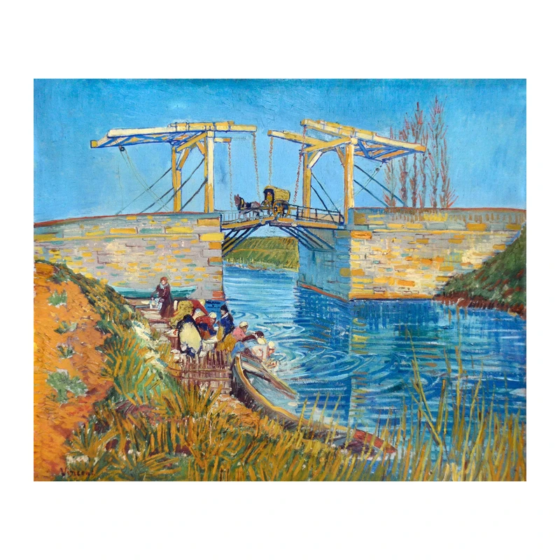 تابلو طرح پل لانگ لوئیس و زنان در حال شستن لباس اثر ونسان ونگوگ