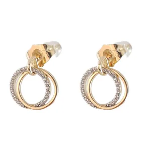 گوشواره زنانه ژوپینگ مدل دایره ای کد C-32