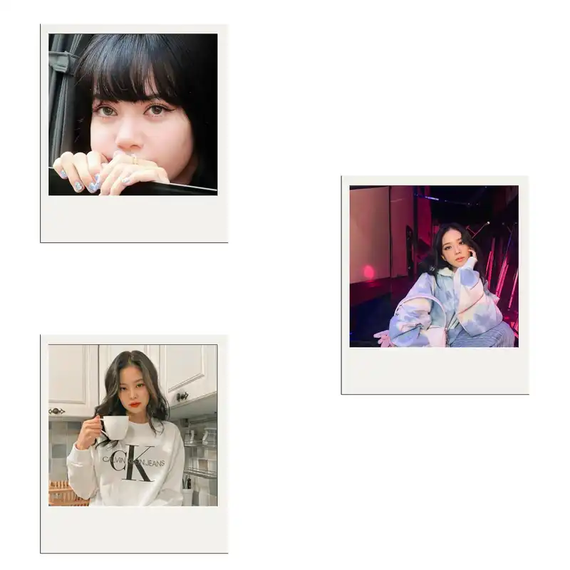 آویز تزیینی طرح بلک پینک مدل blackpink25 مجموعه 9 عددی