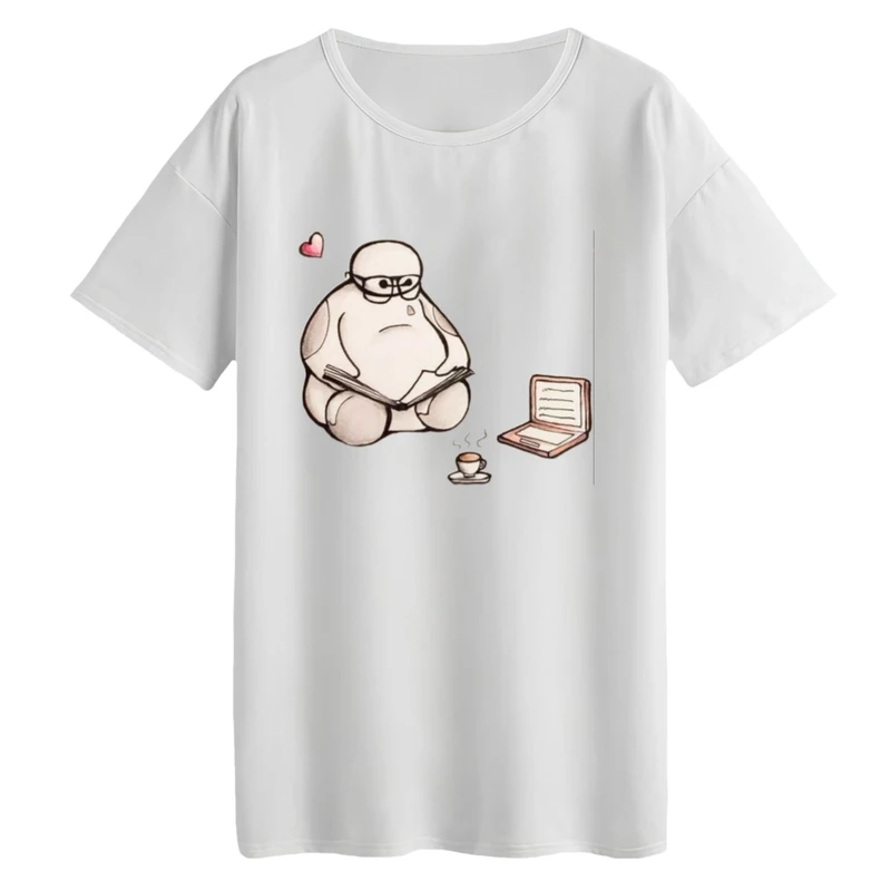 تی‌شرت لانگ آستین کوتاه زنانه مدل بیمکس و کتاب