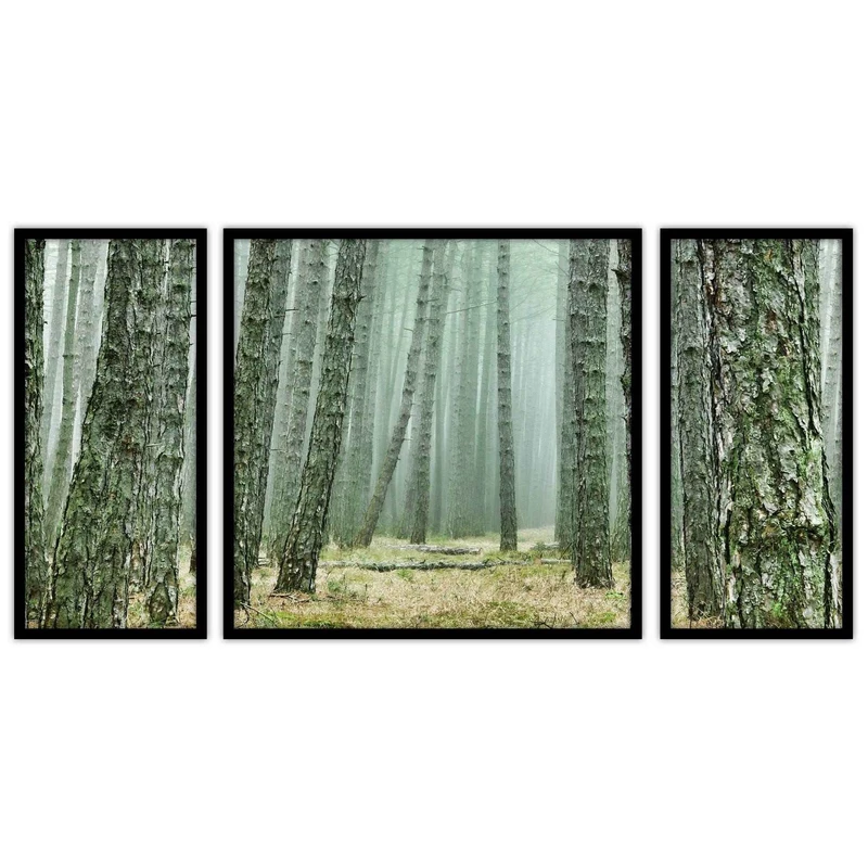 تابلو بکلیت طرح طبیعت و جنگل مدل B-bu3087 مجموعه 3 عددی