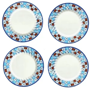 بشقاب برنج میبد مرواریدمدل شطرنجی بسته 4 عددی