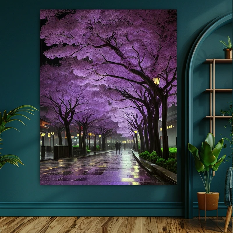 تابلو بوم طرح پیاده رو و درخت فانتزی کد GR948