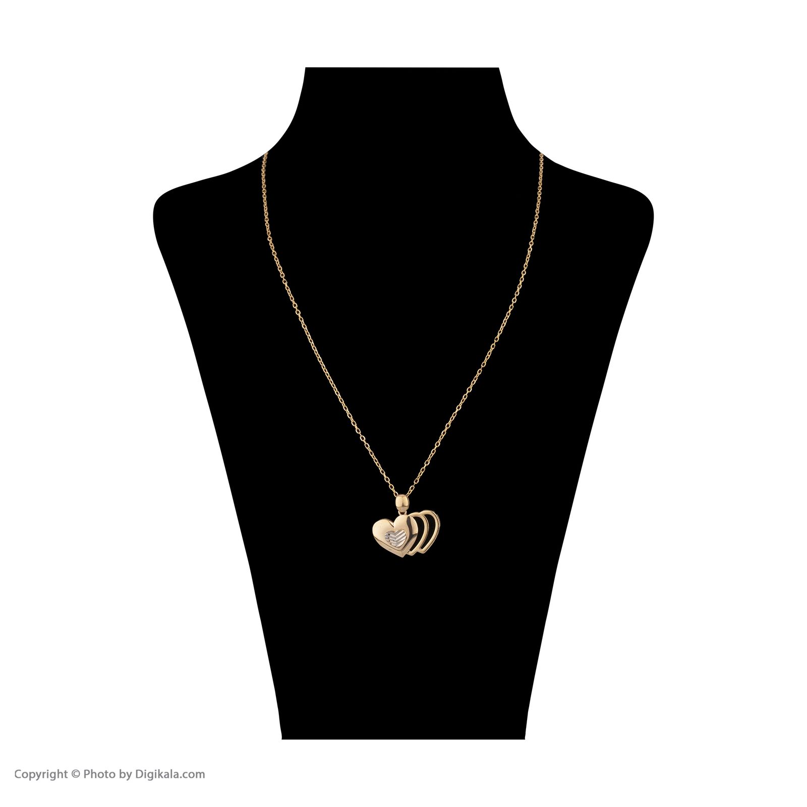 گردنبند طلا 18 عیار زنانه مایا ماهک مدل MM1760 طرح قلب -  - 2