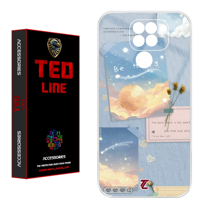 کاور تد لاین طرح کلاژ هنری کد 1127 مناسب برای گوشی موبایل شیائومی Redmi Note 9