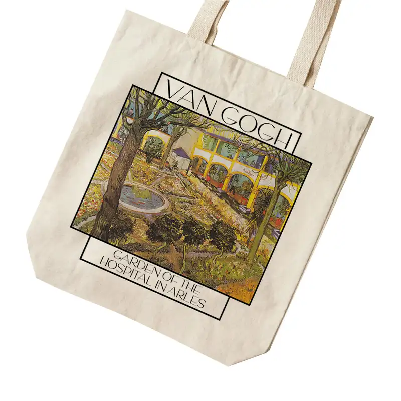 ساک خرید ترمه طراحان ایده مدل باغ بیماستانی در آرلس از ونگوگ کد 0071 - L