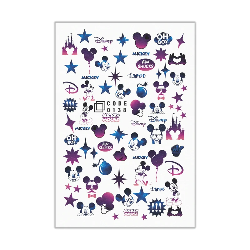 برچسب لنز ناخن مدل کارتونی کد 138