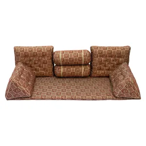 ست 7تکه پشتی ترمه طرح خشتی کد 423