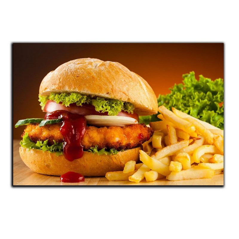 تابلو شاسی بکلیت طرح فست فود چیکن برگر مدل SH-4948