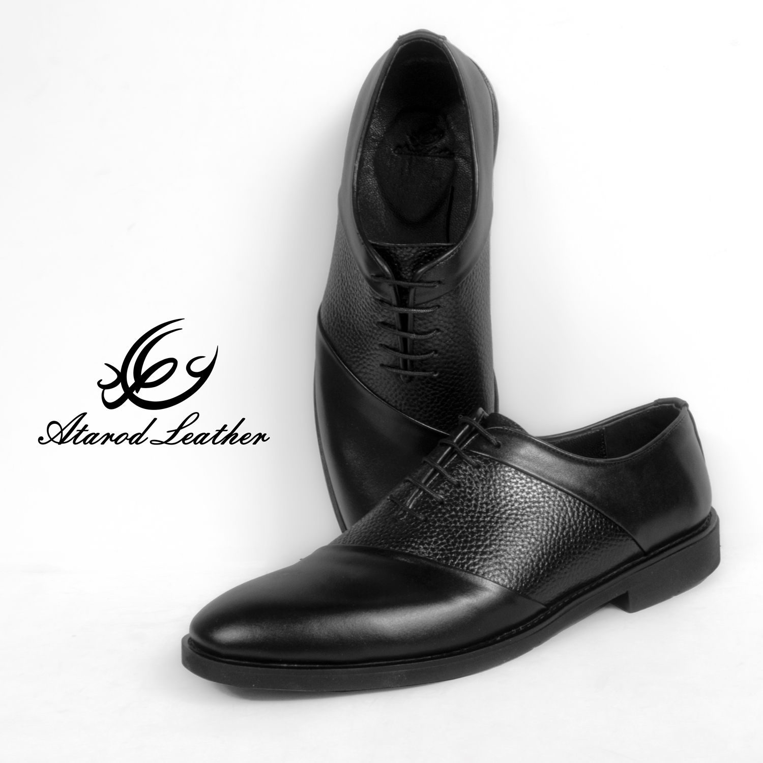 کفش مردانه چرم عطارد مدل چرم طبیعی کد SH134 -  - 2