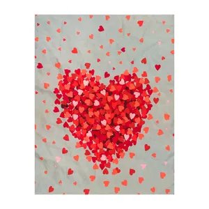 ملحفه آدنو مدل قلب کد CH61 دونفره سایز 140x200 سانتی متر