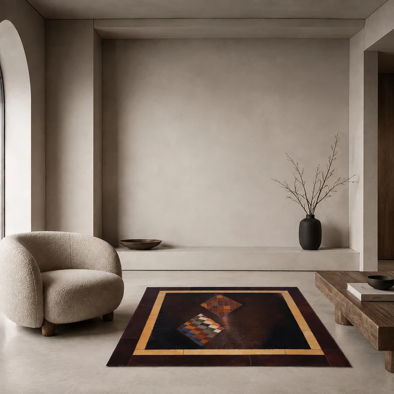 فرش پوست مدل فرش چرم LFR027