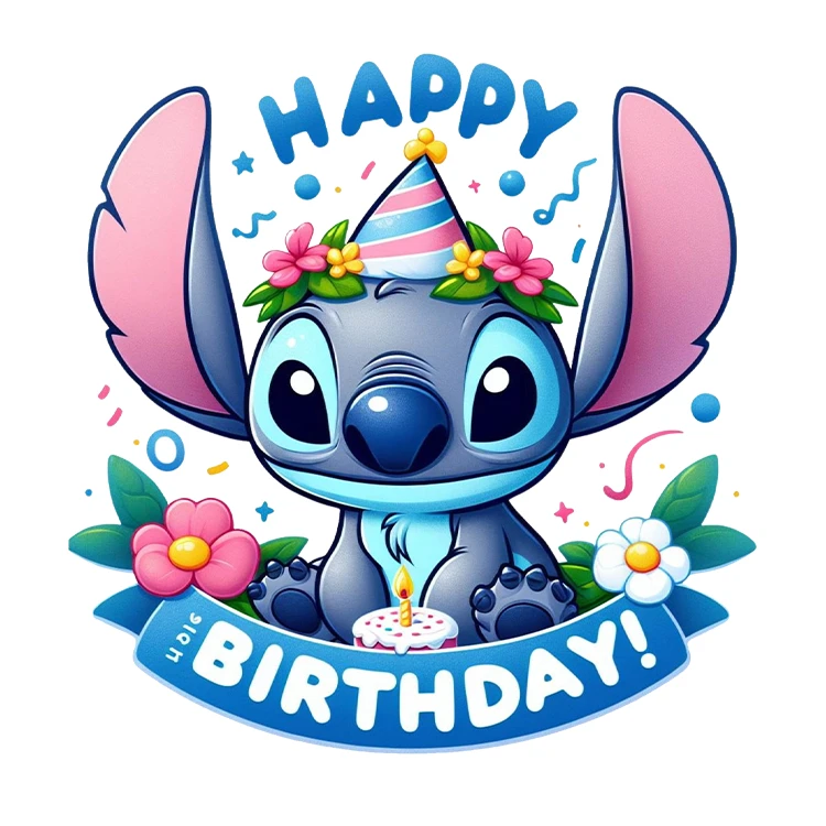 استیکر پارچه و لباس پاد آفرین مدل کارتونی استیچ کیوت بامزه کد S3980