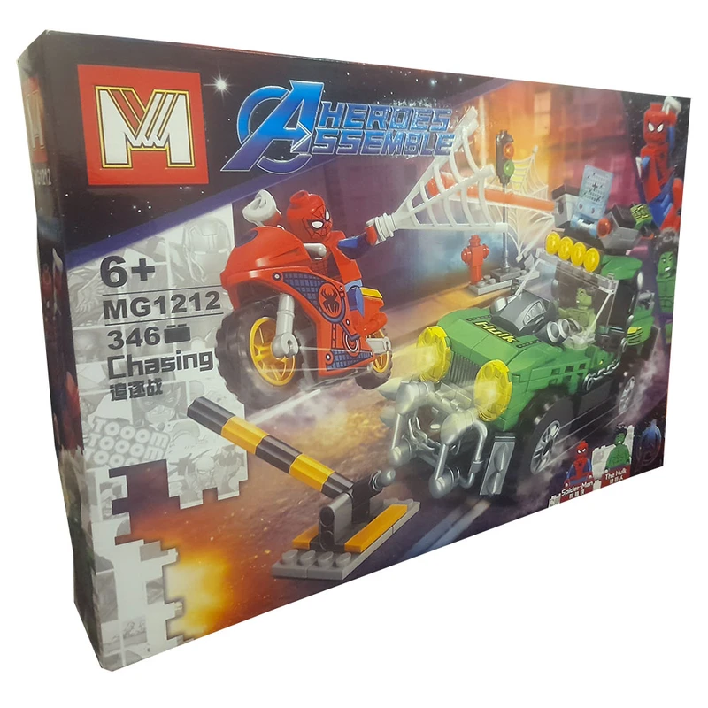 ساختنی 346 تکه ام مدل مبازه اسپایدرمن با هالک کد MG.1212