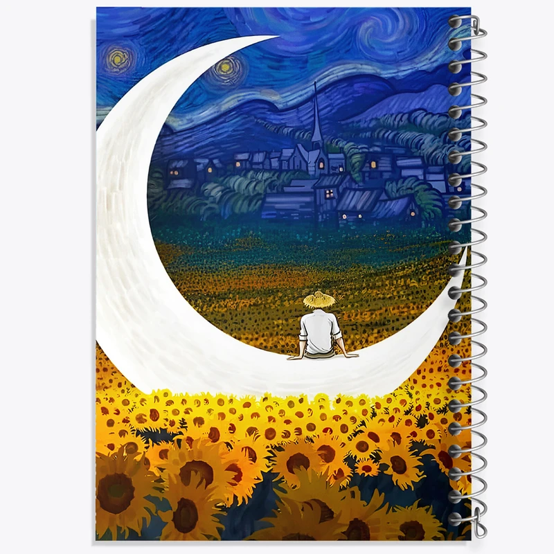 دفتر لیست خرید 50 برگ خندالو طرح شب پر ستاره کد F5065