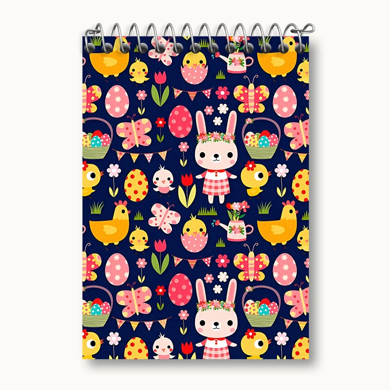 دفتر یادداشت 50 برگ خندالو طرح پترن حیوانات کیوت کد N4677