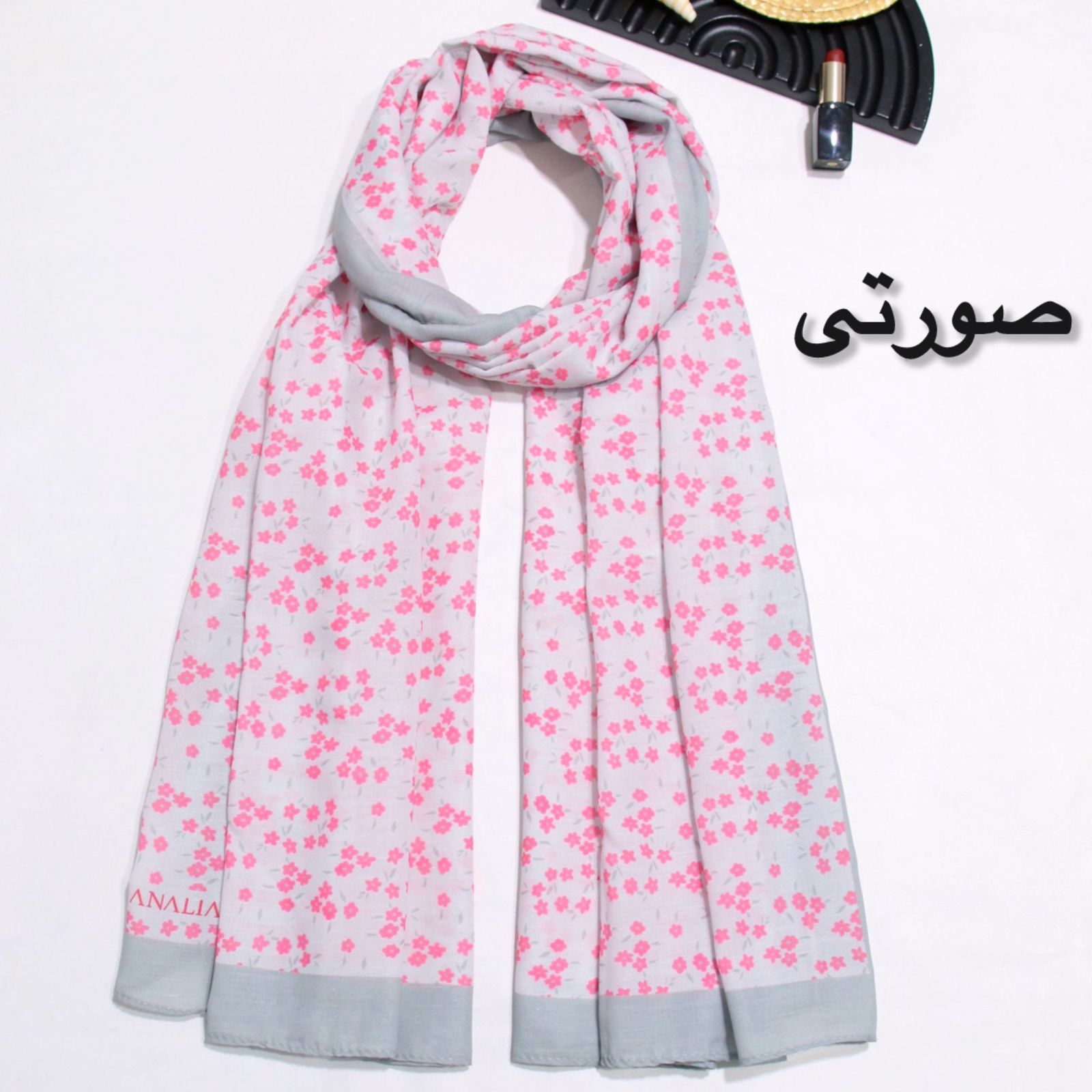 شال زنانه مدل خنک تابستانه طرح گل کد 7062 -  - 2