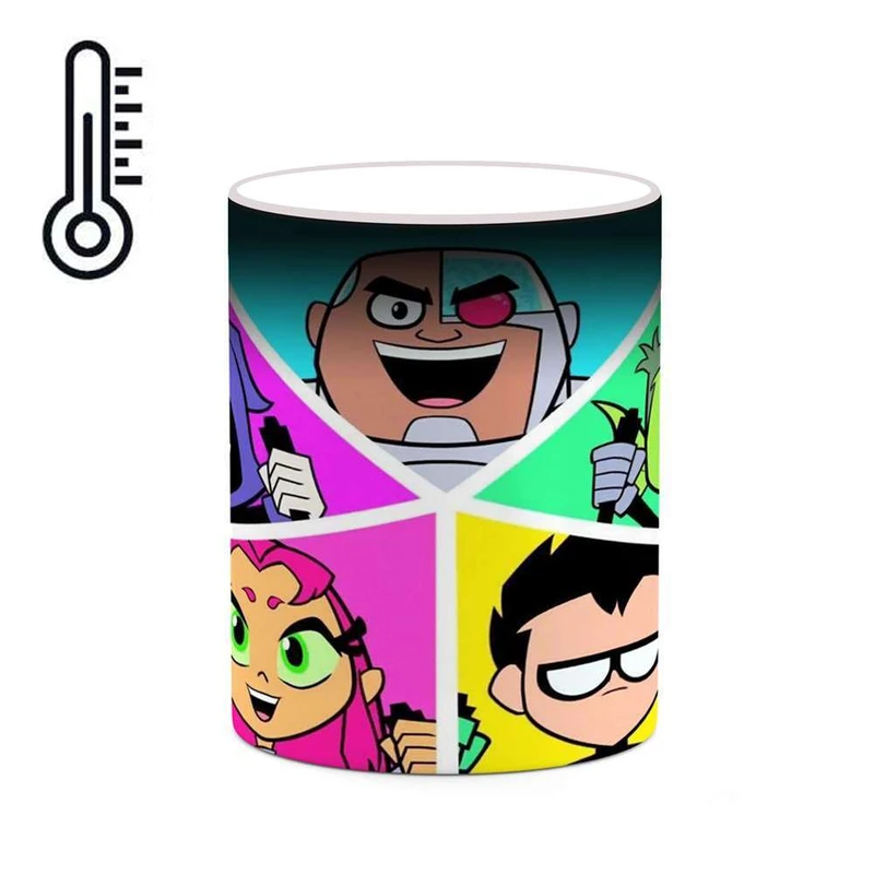 ماگ حرارتی کاکتی مدل کارتون Teen Titans Go کد mgh23371