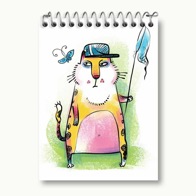 دفتر یادداشت 50 برگ خندالو مدل گربه کد 5026