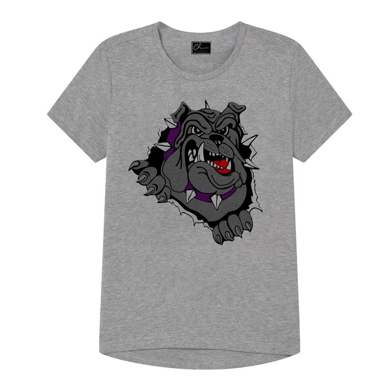 تی شرت پسرانه مدل angry dog کد J36 رنگ طوسی