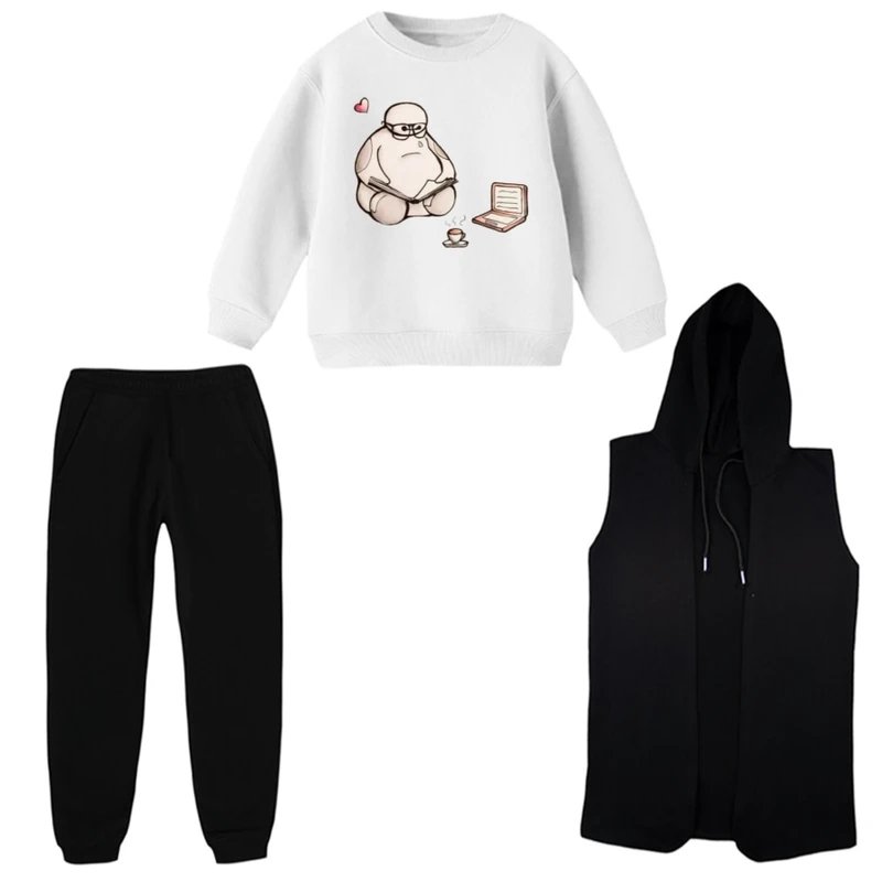 ست 3 تکه لباس راحتی بچگانه مدل بیمکس و کتاب  