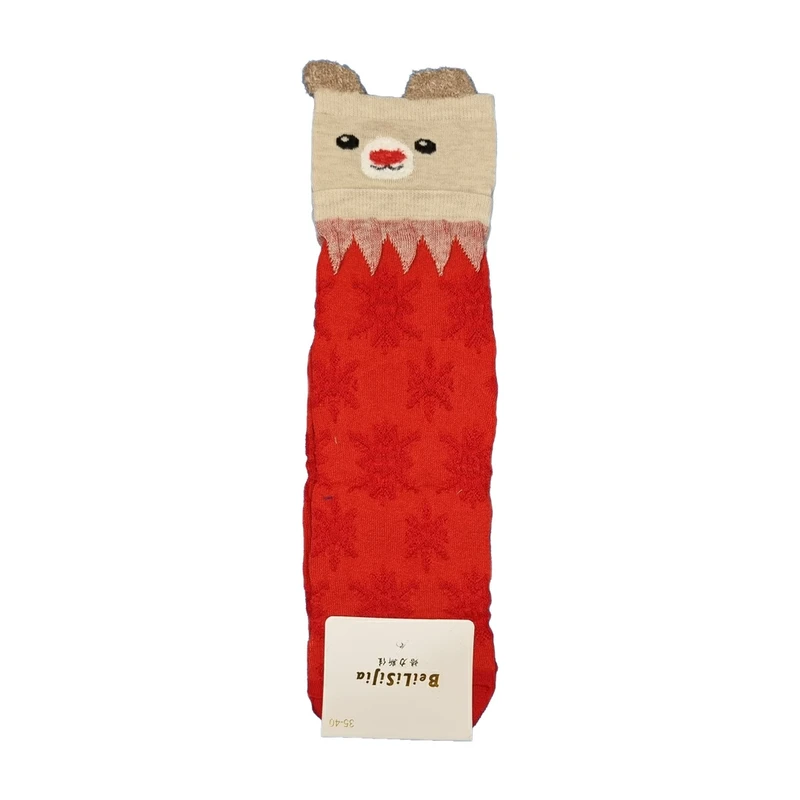 جوراب ساق بلند زنانه مدل خرسی