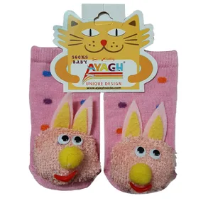 جوراب نوزادی مدل RABBIT کد DN023